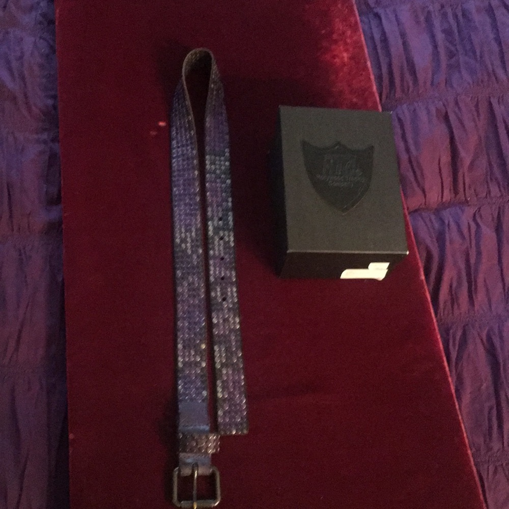 HTC Black and Purple Studded Belt